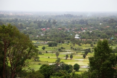 Phnom Bakheng - vista para os arrozais