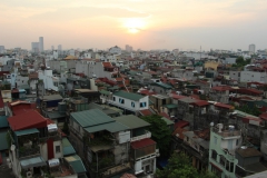 Pôr-do-sol sobre Hanói